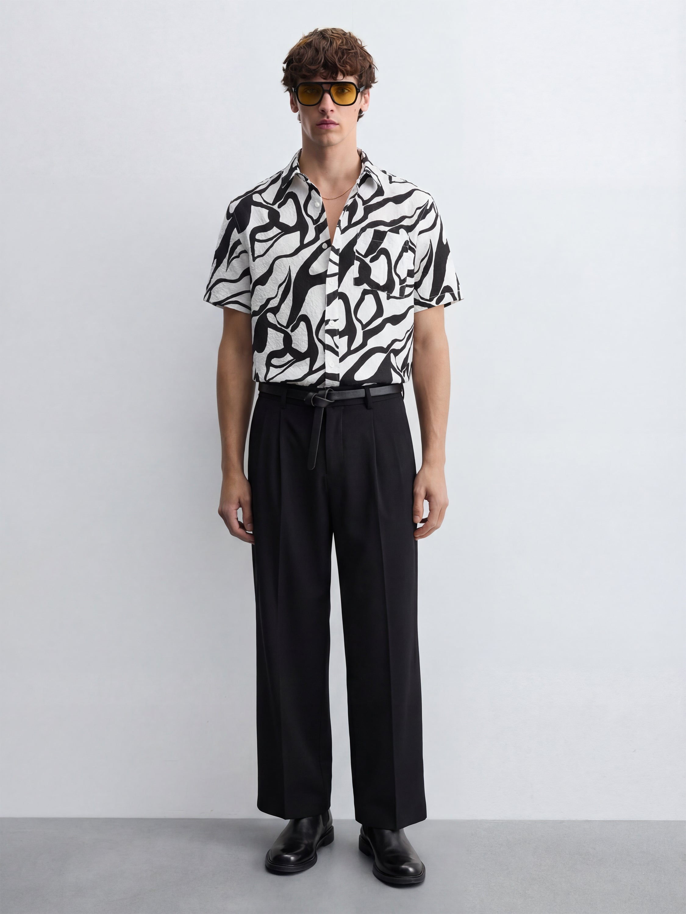 Highlander Men White Printed Relaxed Fit Casual Shirt - White - Image 2