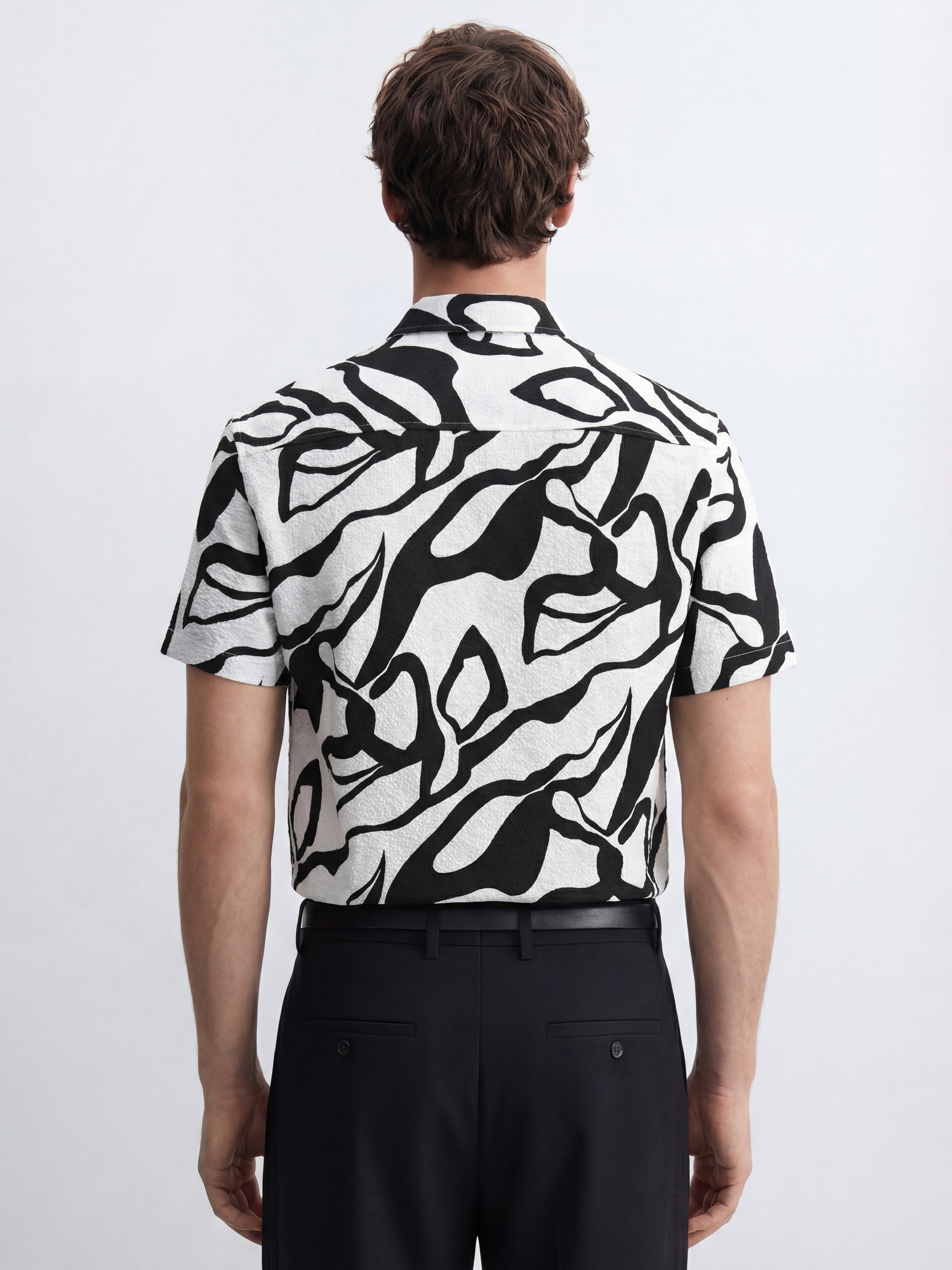 Highlander Men White Printed Relaxed Fit Casual Shirt - White - Image 3