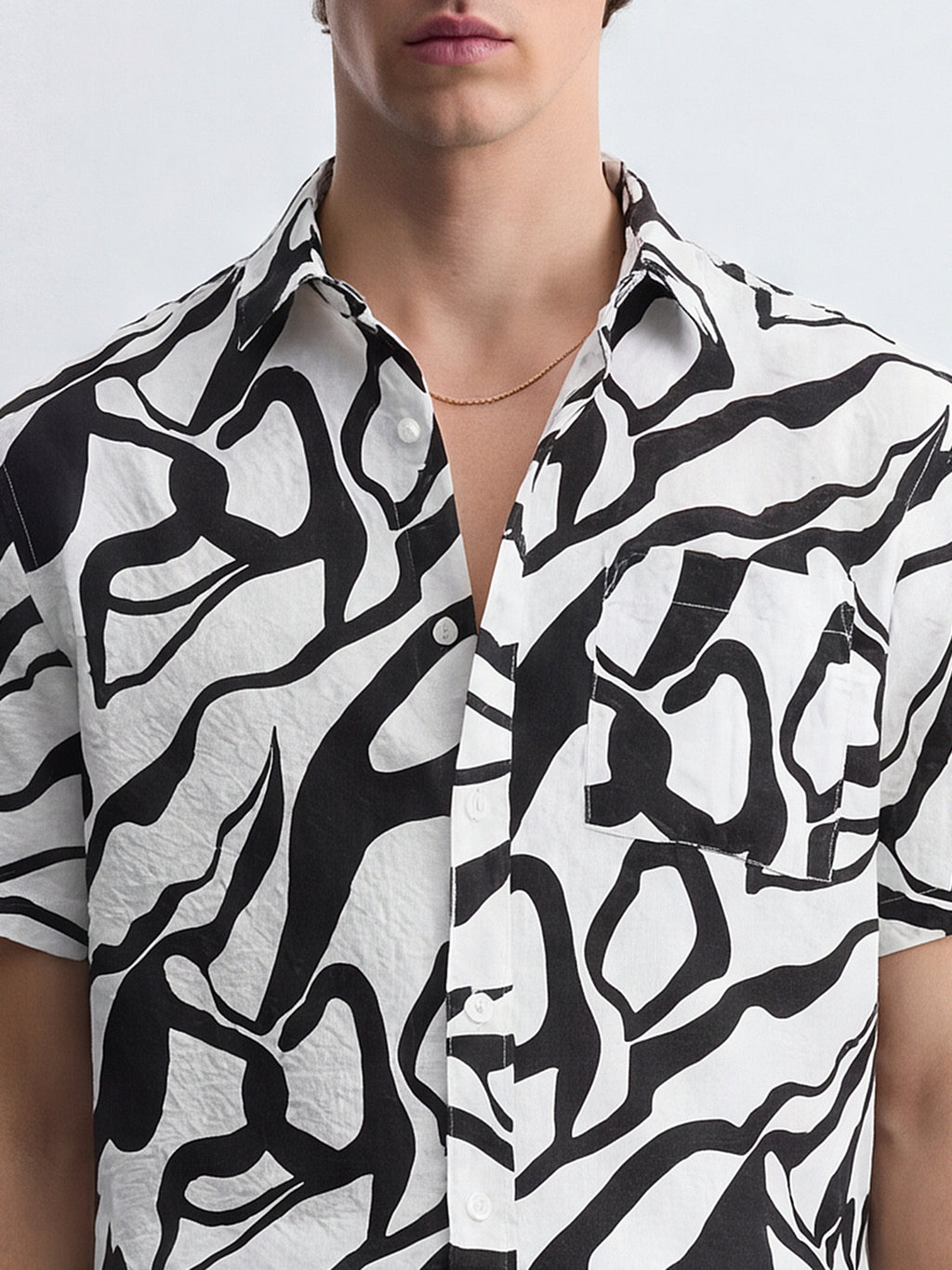 Highlander Men White Printed Relaxed Fit Casual Shirt - White - Image 5