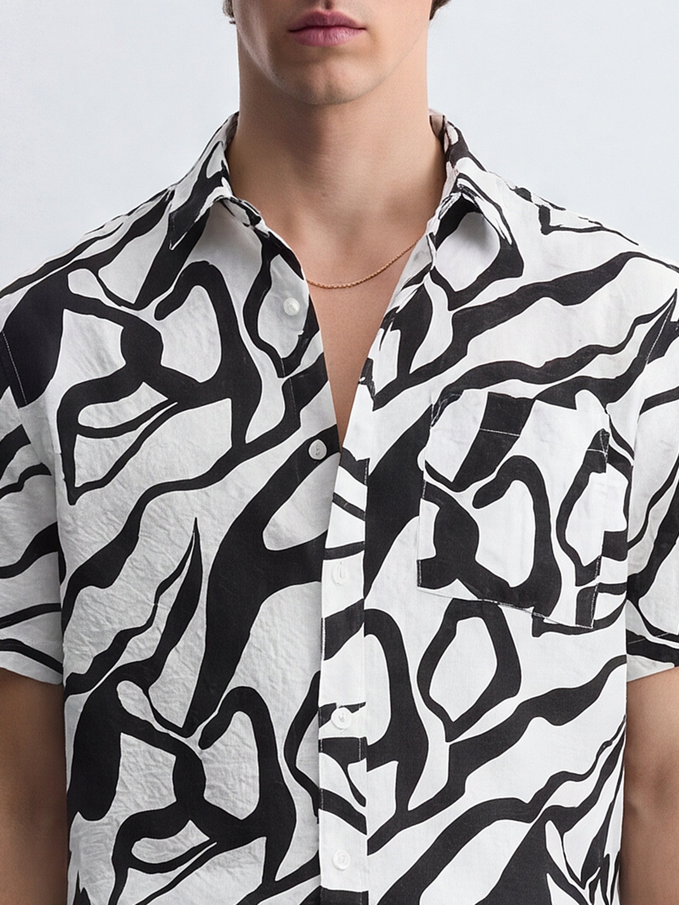 Highlander Men White Printed Relaxed Fit Casual Shirt - White - Image 5