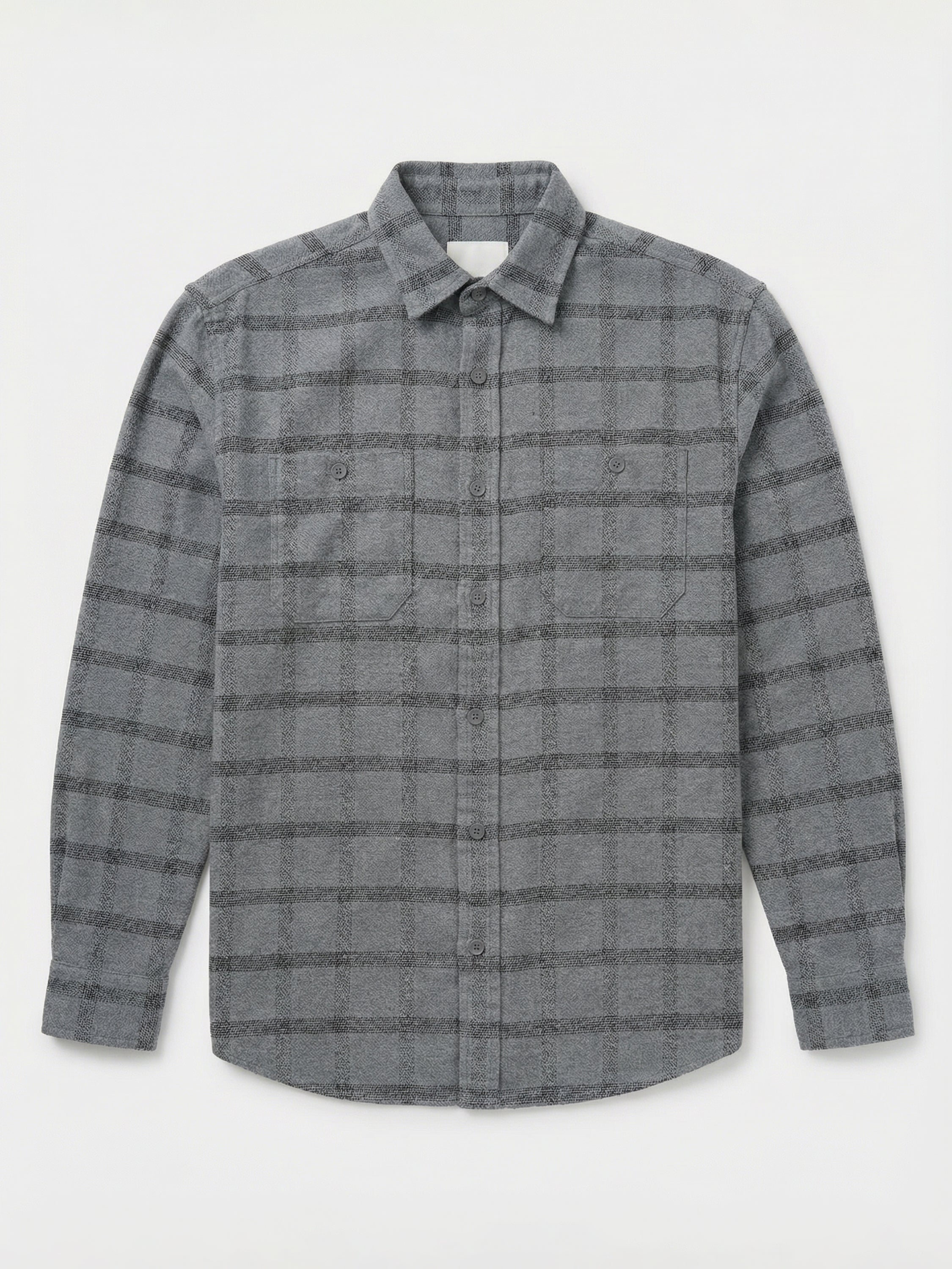 Highlander Men Grey Checked Relaxed Fit Casual Shirt - Grey - Image 4
