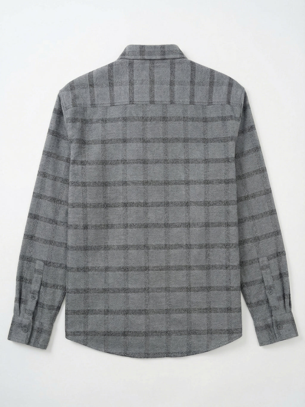 Highlander Men Grey Checked Relaxed Fit Casual Shirt - Grey - Image 5