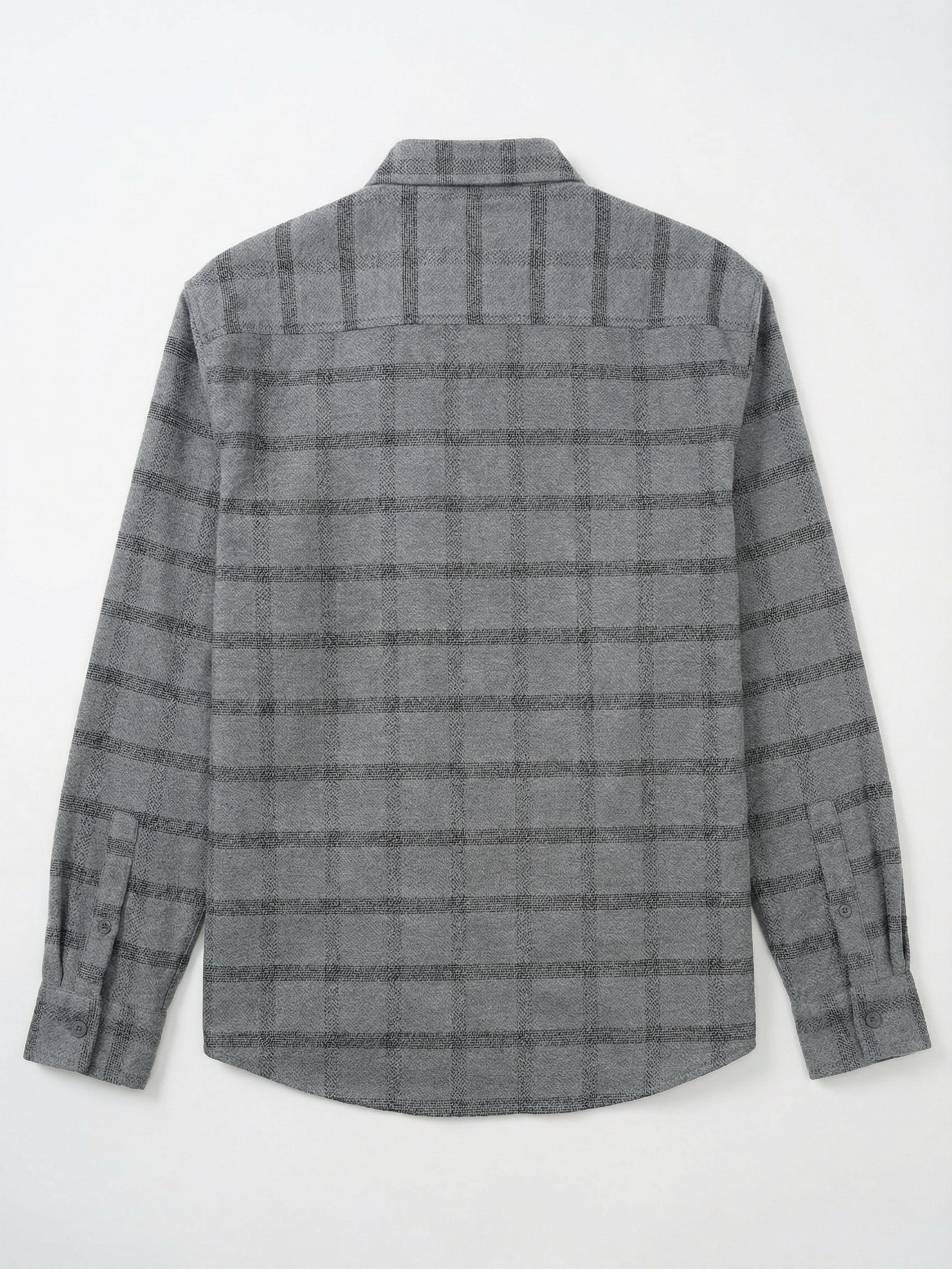 Highlander Men Grey Checked Relaxed Fit Casual Shirt - Grey - Image 5