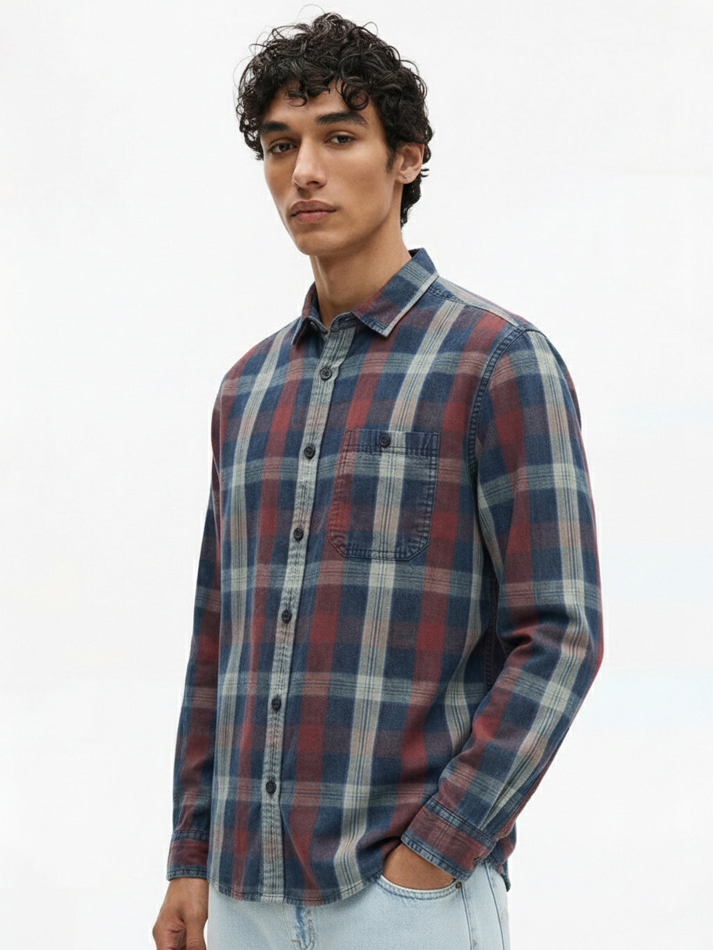 Highlander Men Maroon Checked Relaxed Fit Casual Shirt - Maroon - Image 4