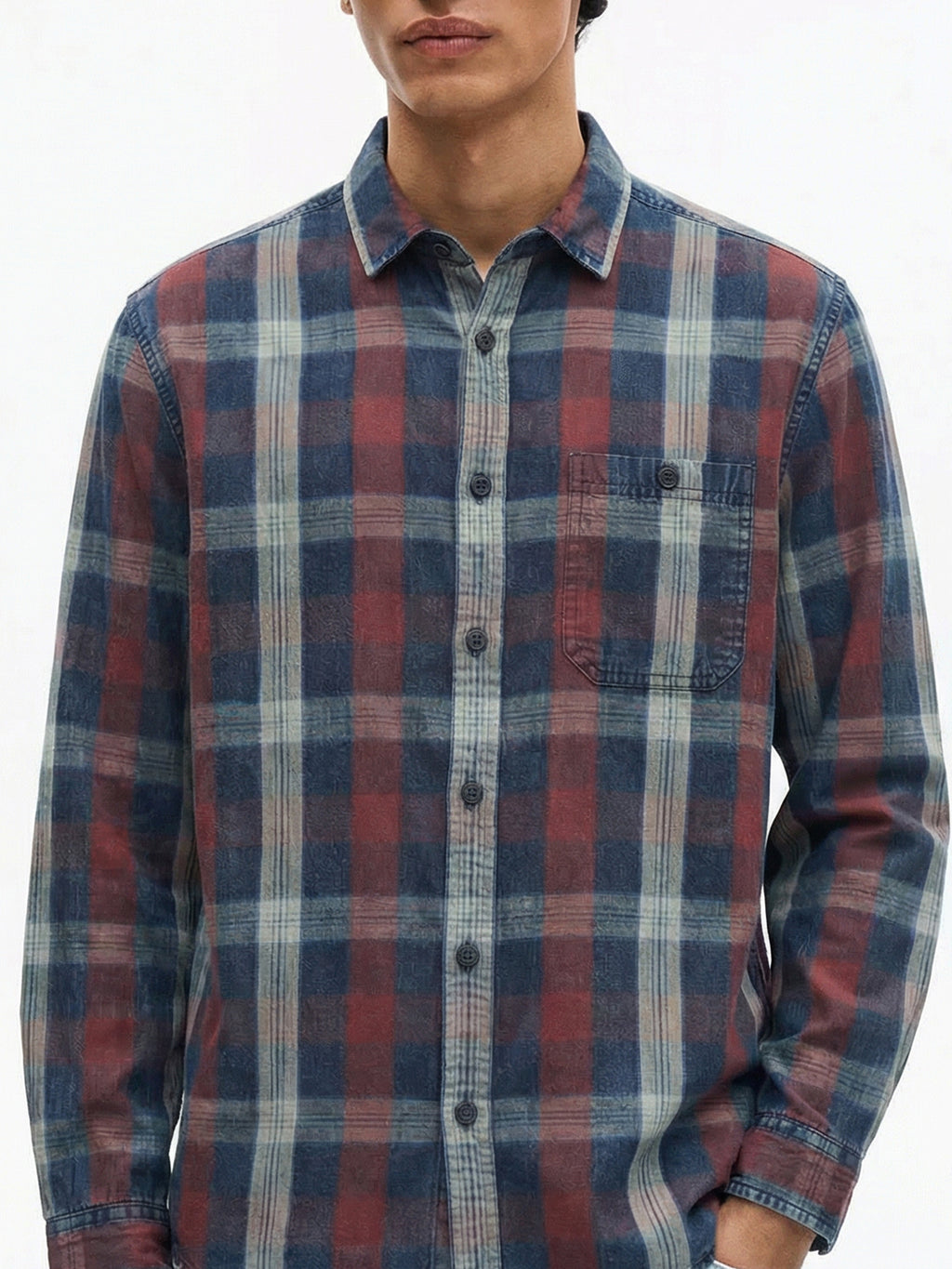 Highlander Men Maroon Checked Relaxed Fit Casual Shirt - Maroon - Image 5