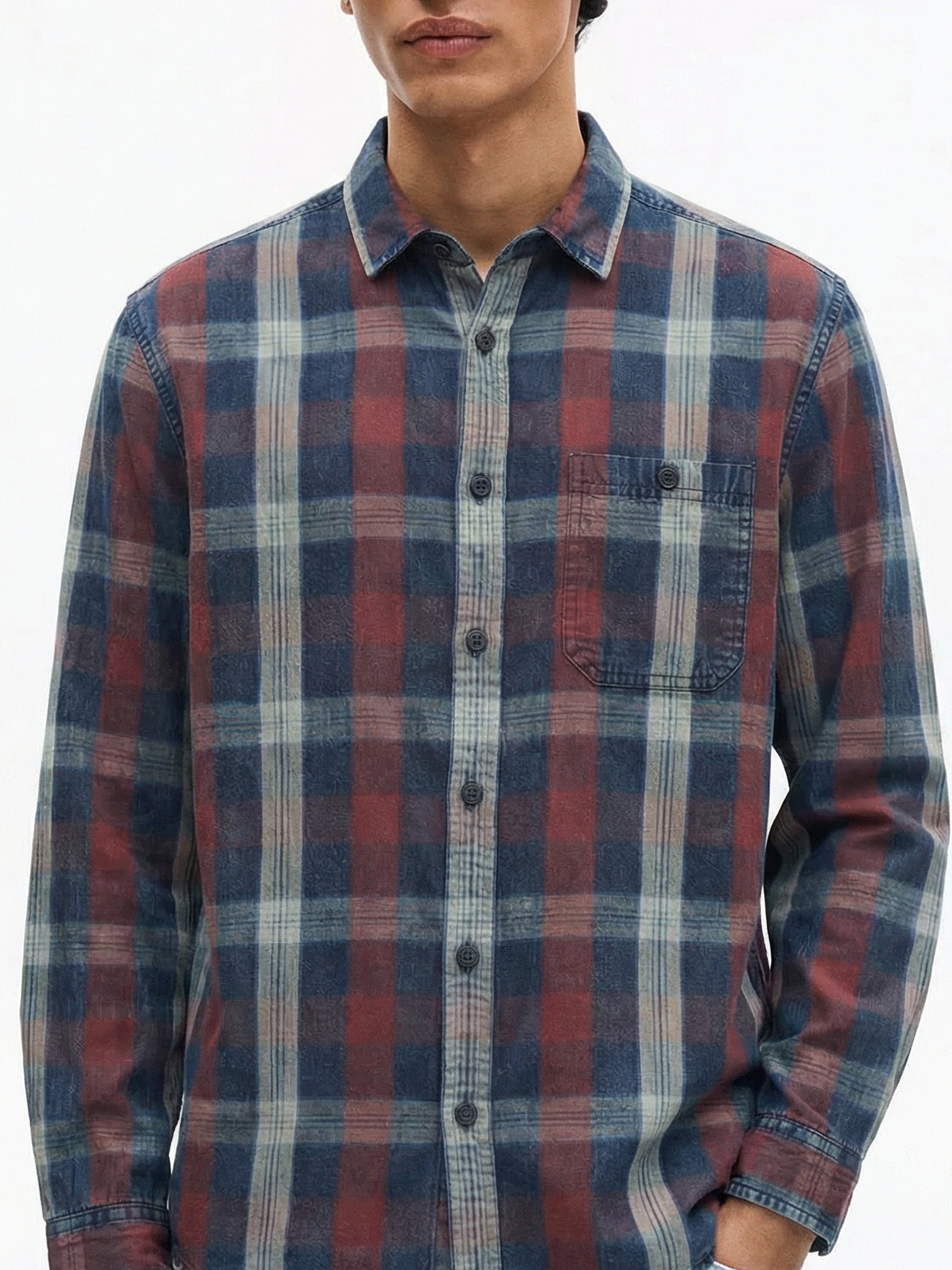 Highlander Men Maroon Checked Relaxed Fit Casual Shirt - Maroon - Image 5