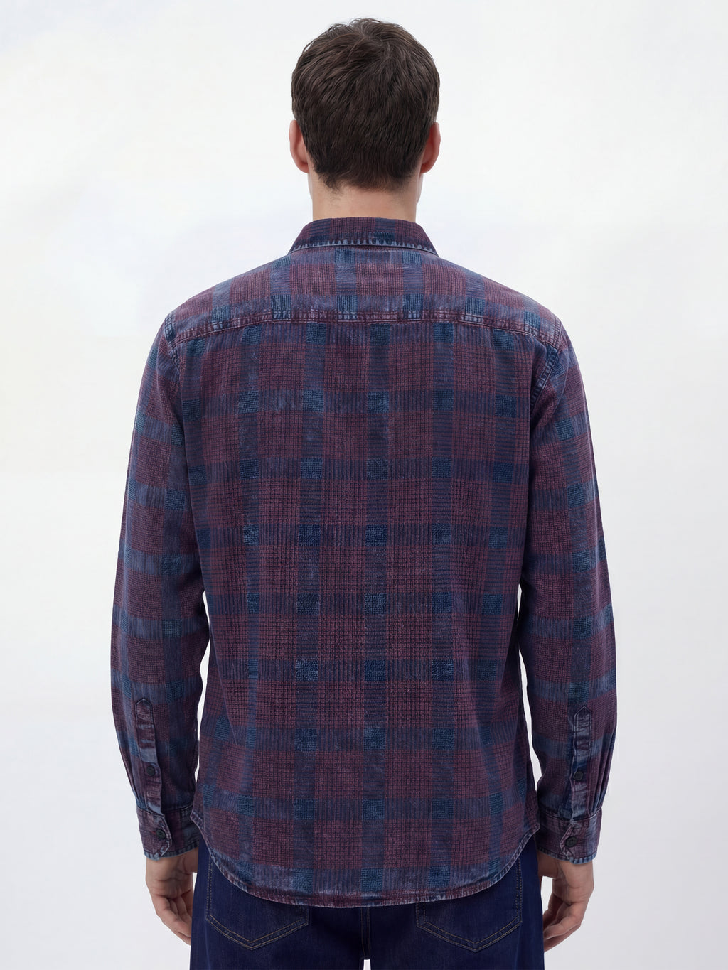 Highlander Men Maroon Checked Relaxed Fit Casual Shirt - Maroon - Image 3
