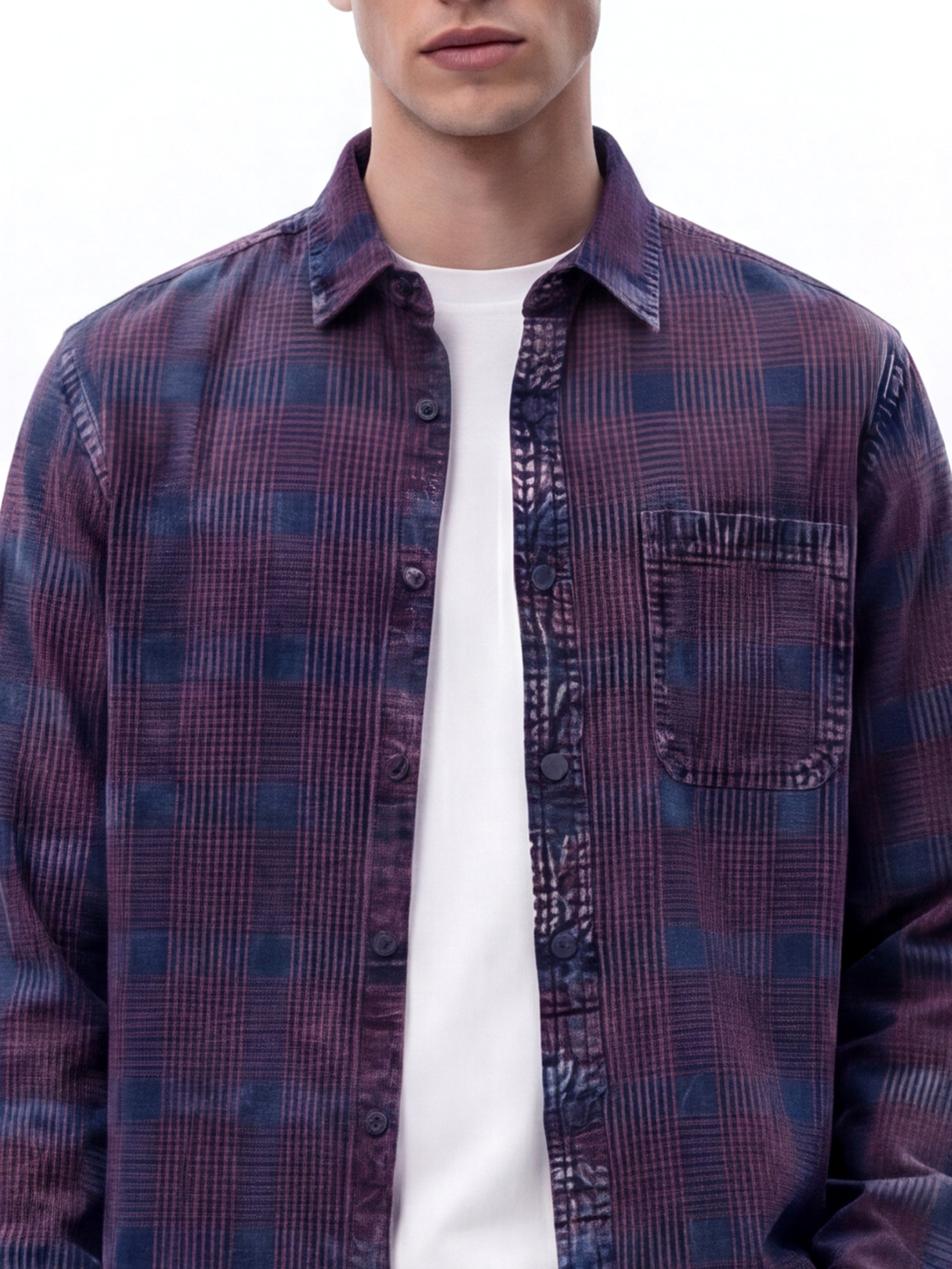 Highlander Men Maroon Checked Relaxed Fit Casual Shirt - Maroon - Image 5