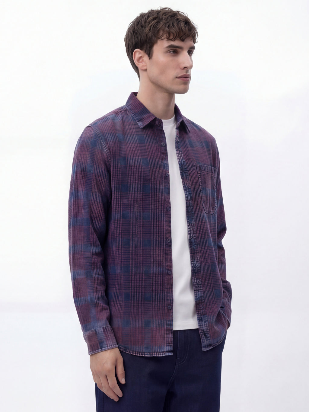 Highlander Men Maroon Checked Relaxed Fit Casual Shirt - Maroon - Image 6