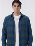 Highlander Men Blue Checked Relaxed Fit Casual Shirt - Blue - Image 1