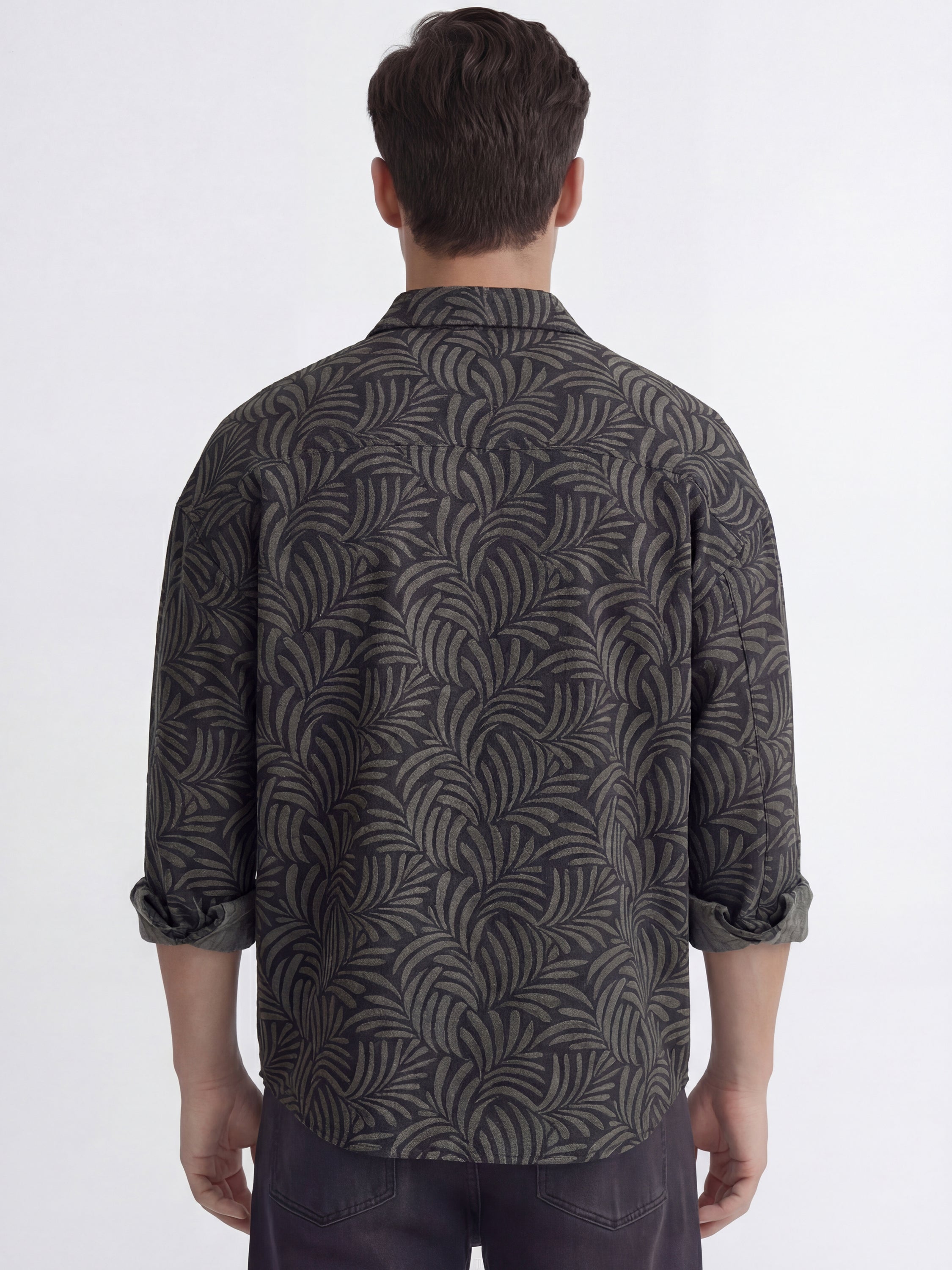 Highlander Men Black Printed Relaxed Fit Casual Shirt - Black - Image 3