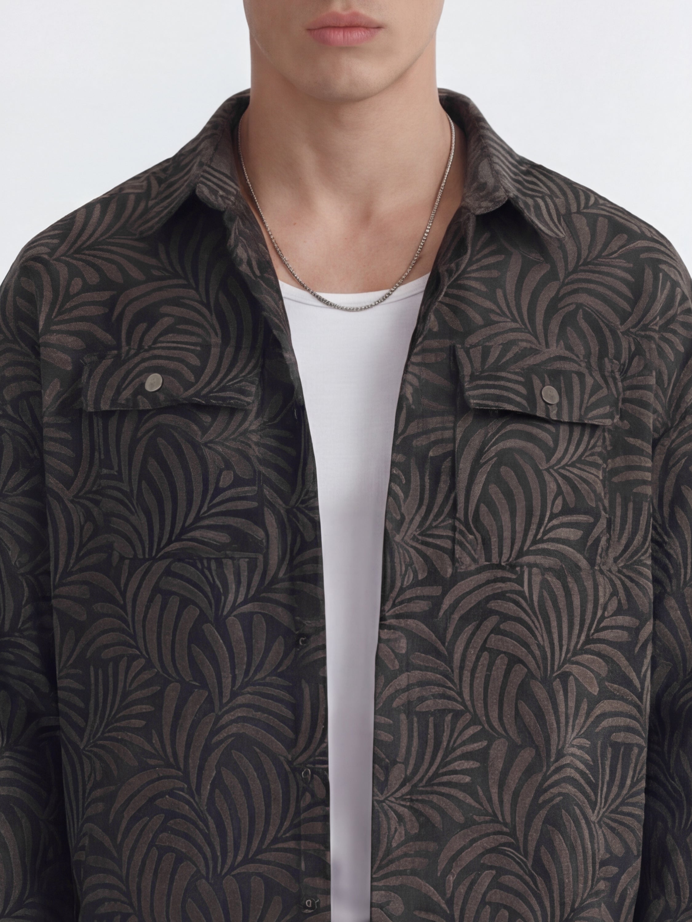 Highlander Men Black Printed Relaxed Fit Casual Shirt - Black - Image 5