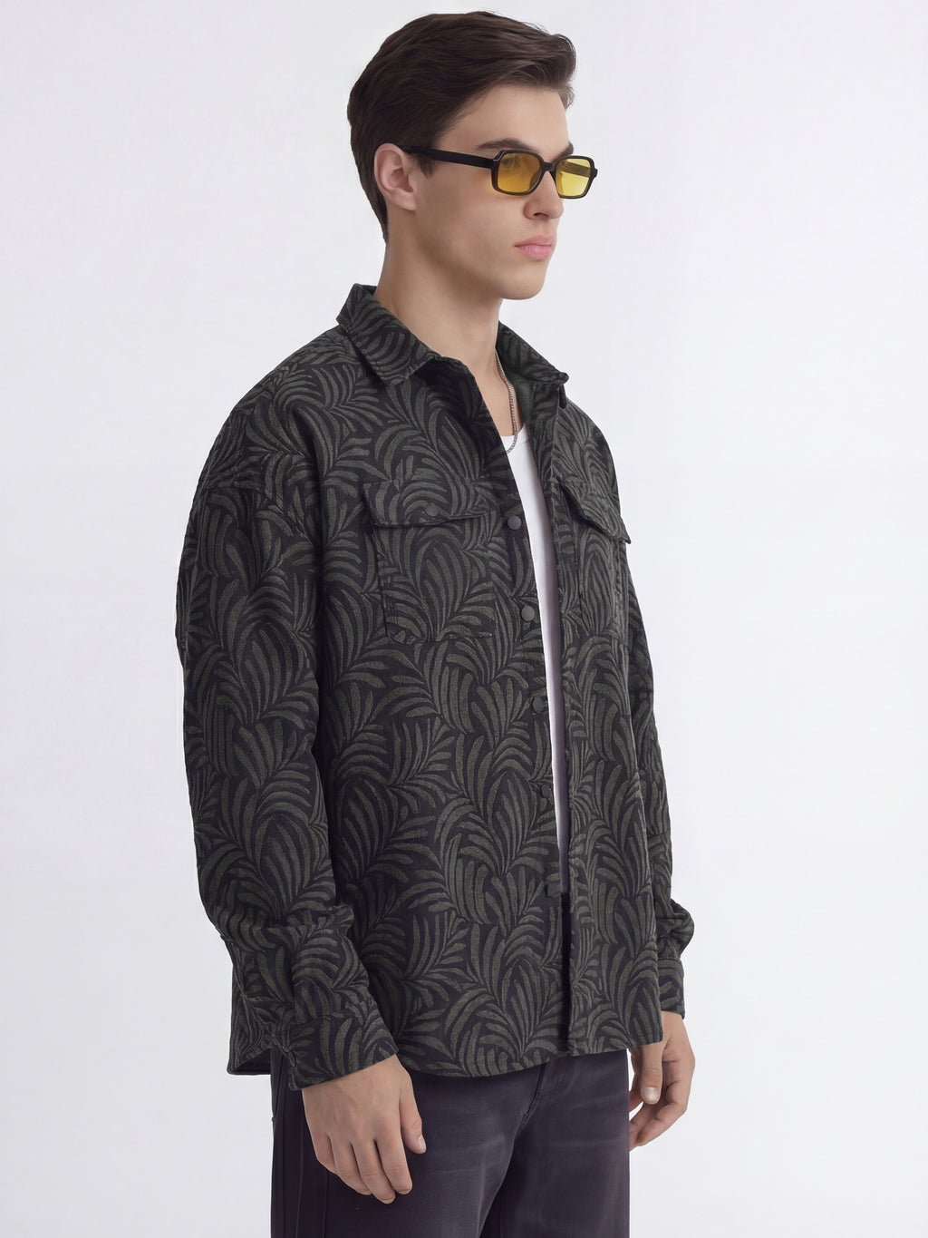 Highlander Men Black Printed Relaxed Fit Casual Shirt - Black - Image 6