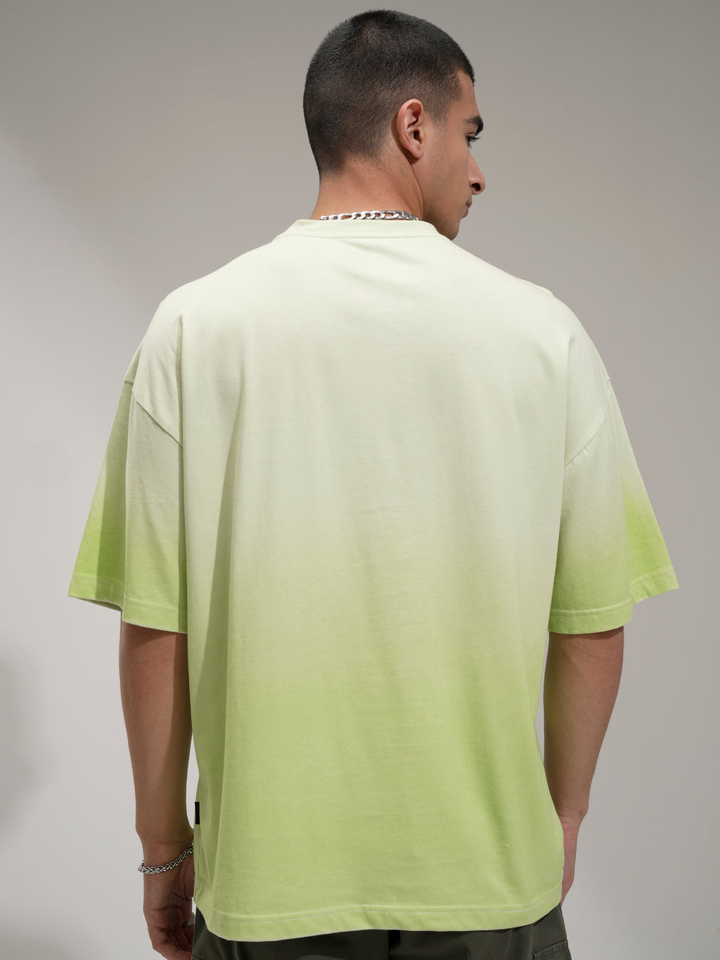 Highlander Men Green Printed Round Neck Oversized Fit T-Shirt - Green - Image 3