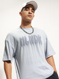Highlander Men Grey Printed Round Neck Oversized Fit T-Shirt - Grey - Image 1