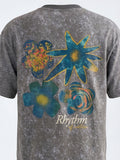 Highlander Men Grey Printed Round Neck Oversized Fit T-Shirt - Grey - Image 1