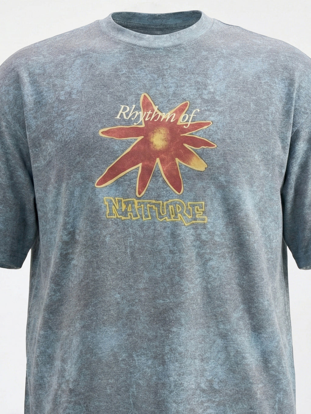 Highlander Men Blue Printed Round Neck Oversized Fit T-Shirt - Blue - Image 2