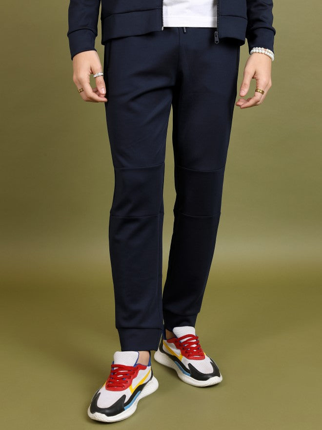 Highlander Men Navy Slim Fit Solid Casual Trouser - Navy Blue - Image 1