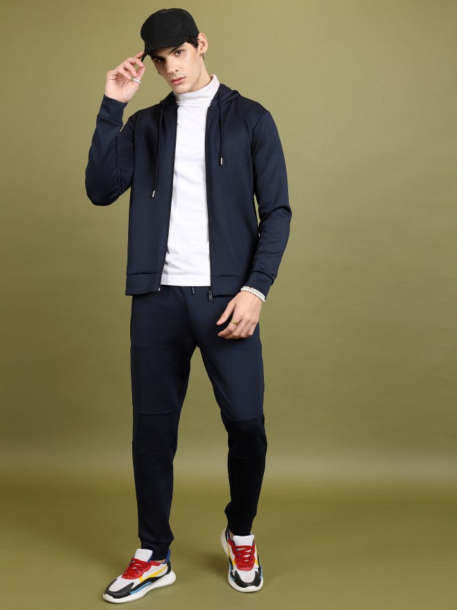 Highlander Men Navy Slim Fit Solid Casual Trouser - Navy Blue - Image 2