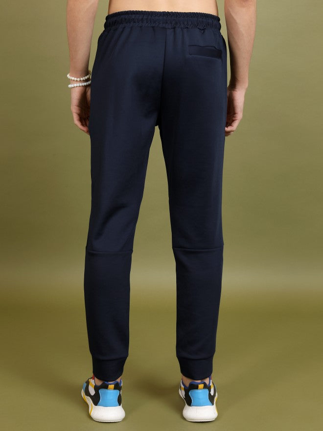 Highlander Men Navy Slim Fit Solid Casual Trouser - Navy Blue - Image 3