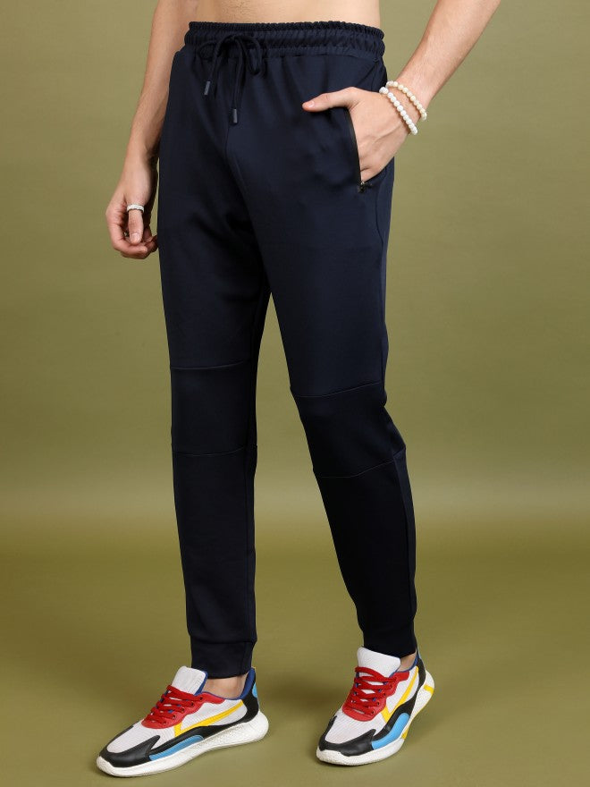 Highlander Men Navy Slim Fit Solid Casual Trouser - Navy Blue - Image 4