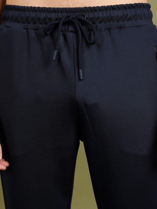 Highlander Men Navy Slim Fit Solid Casual Trouser - Navy Blue - Image 5