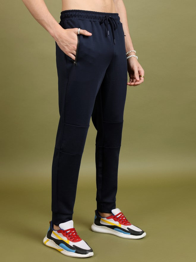 Highlander Men Navy Slim Fit Solid Casual Trouser - Navy Blue - Image 6