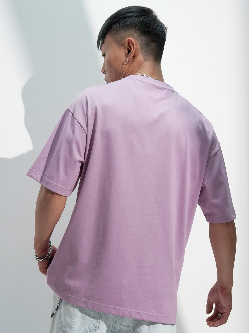 Highlander Men Lavender Embroidered Round Neck T-Shirt - Lavender - Image 3