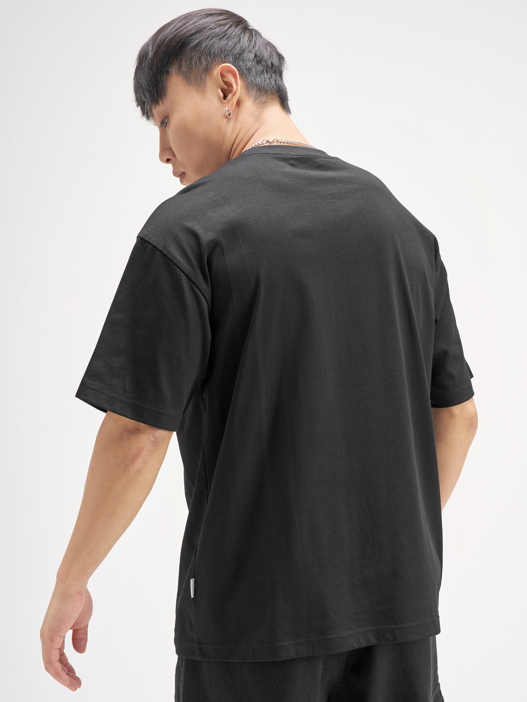 Highlander Men Black Embroidered Round Neck T-Shirt - Black - Image 3