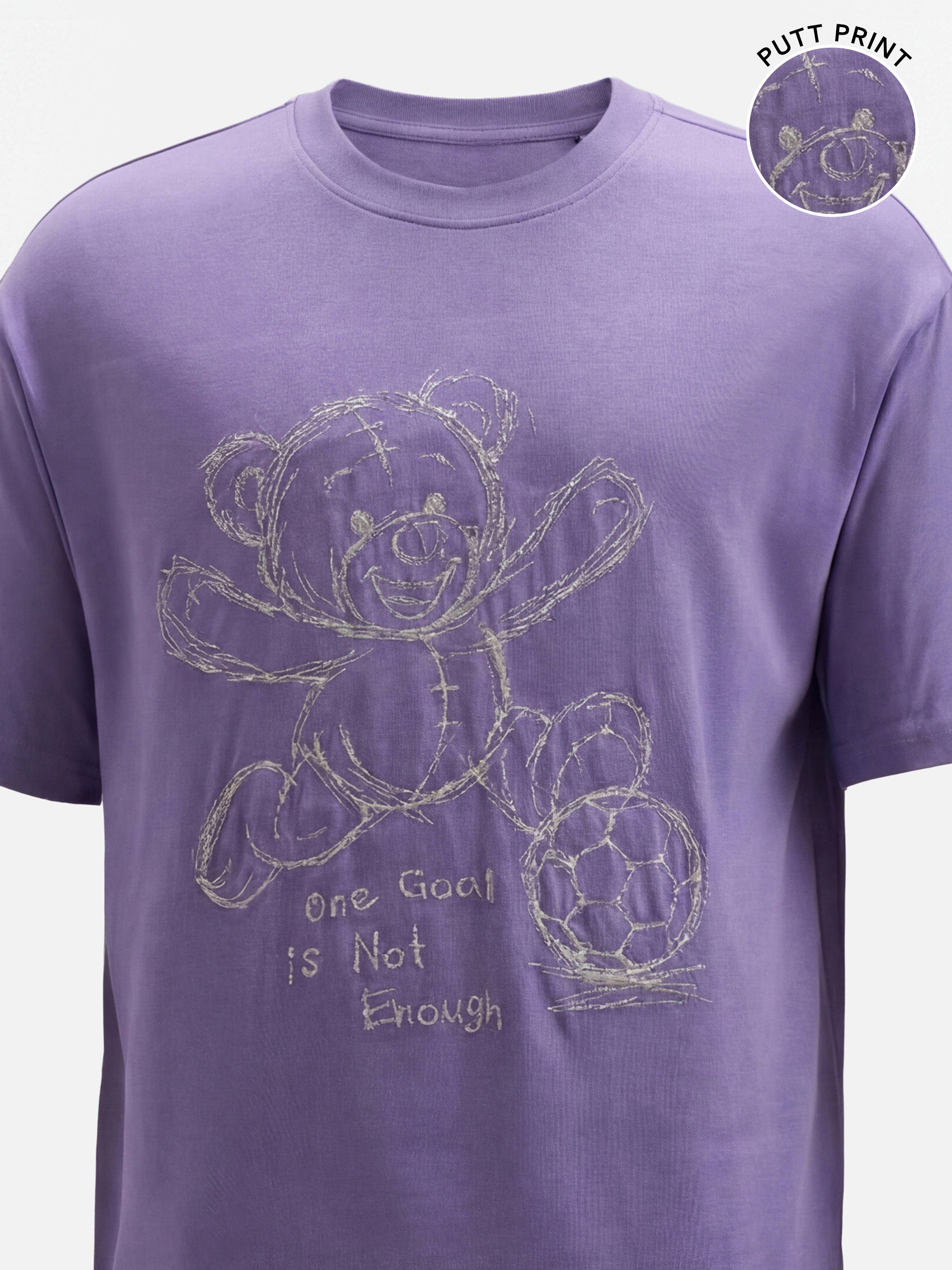 Highlander Men Purple Embroidered Round Neck T-Shirt - Purple - Image 1