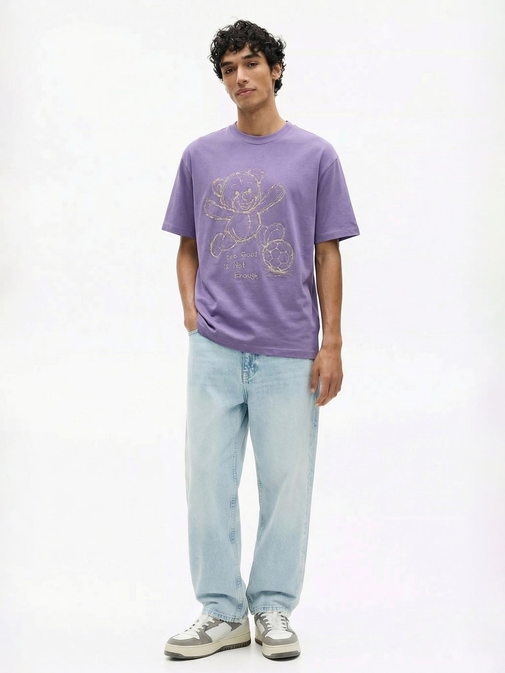 Highlander Men Purple Embroidered Round Neck T-Shirt - Purple - Image 5