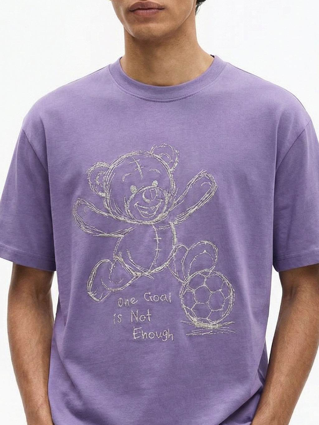 Highlander Men Purple Embroidered Round Neck T-Shirt - Purple - Image 6