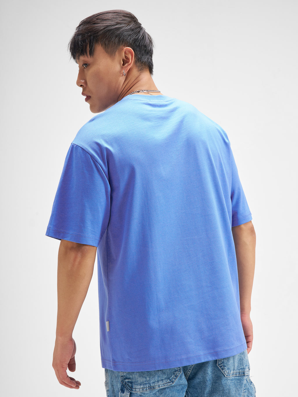 Highlander Men Blue Embroidered Round Neck T-Shirt - Blue - Image 3