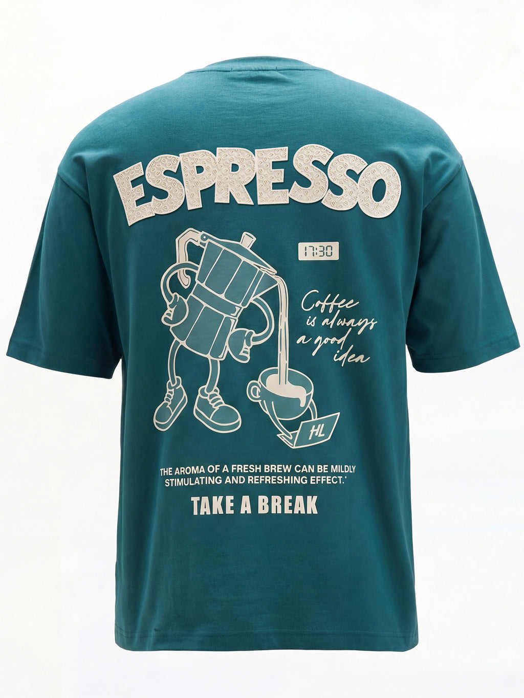Highlander Men Teal Printed Round Neck T-Shirt - Teal - Image 7