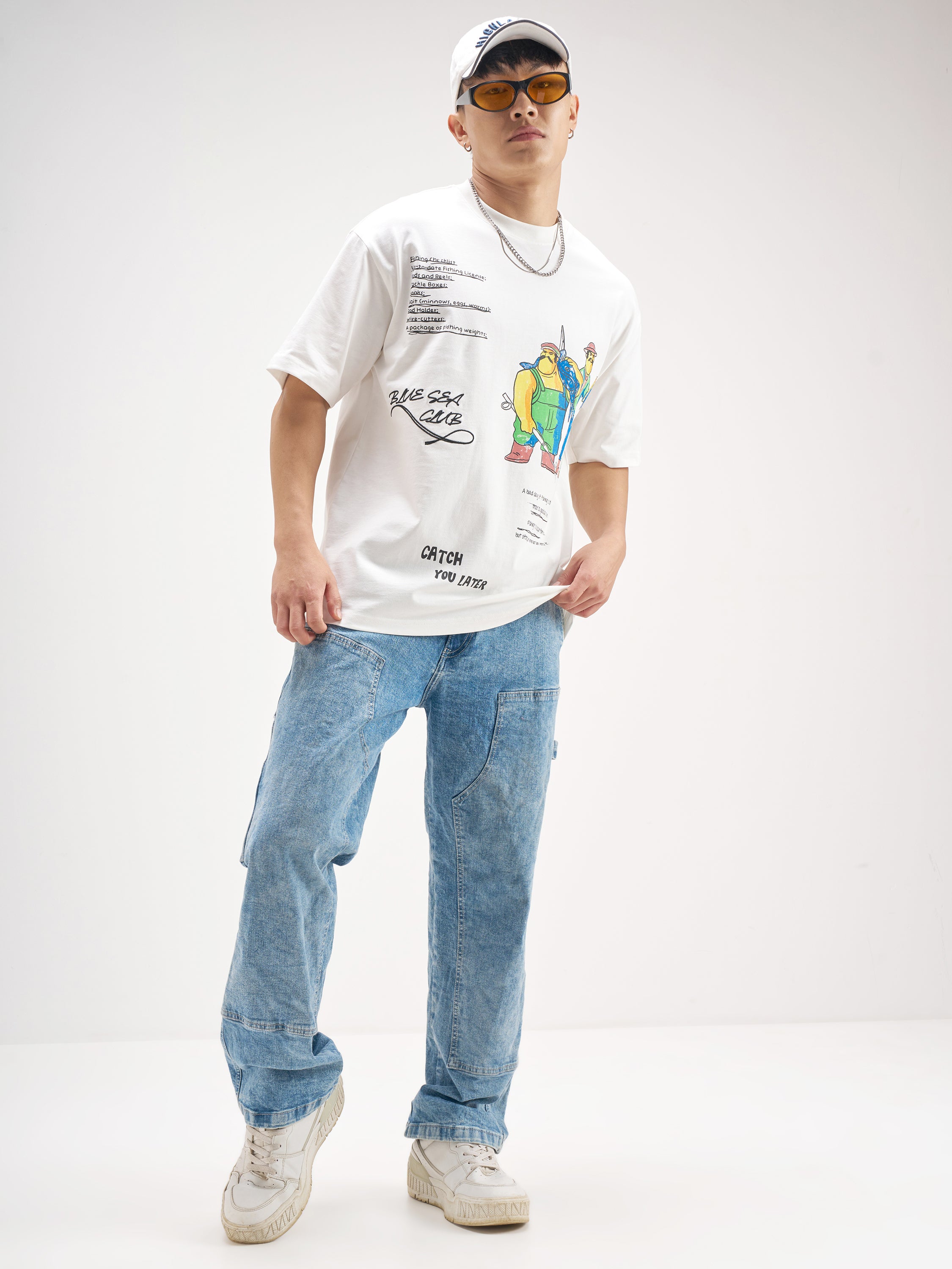 Highlander Men White Printed Round Neck T-Shirt - White - Image 2