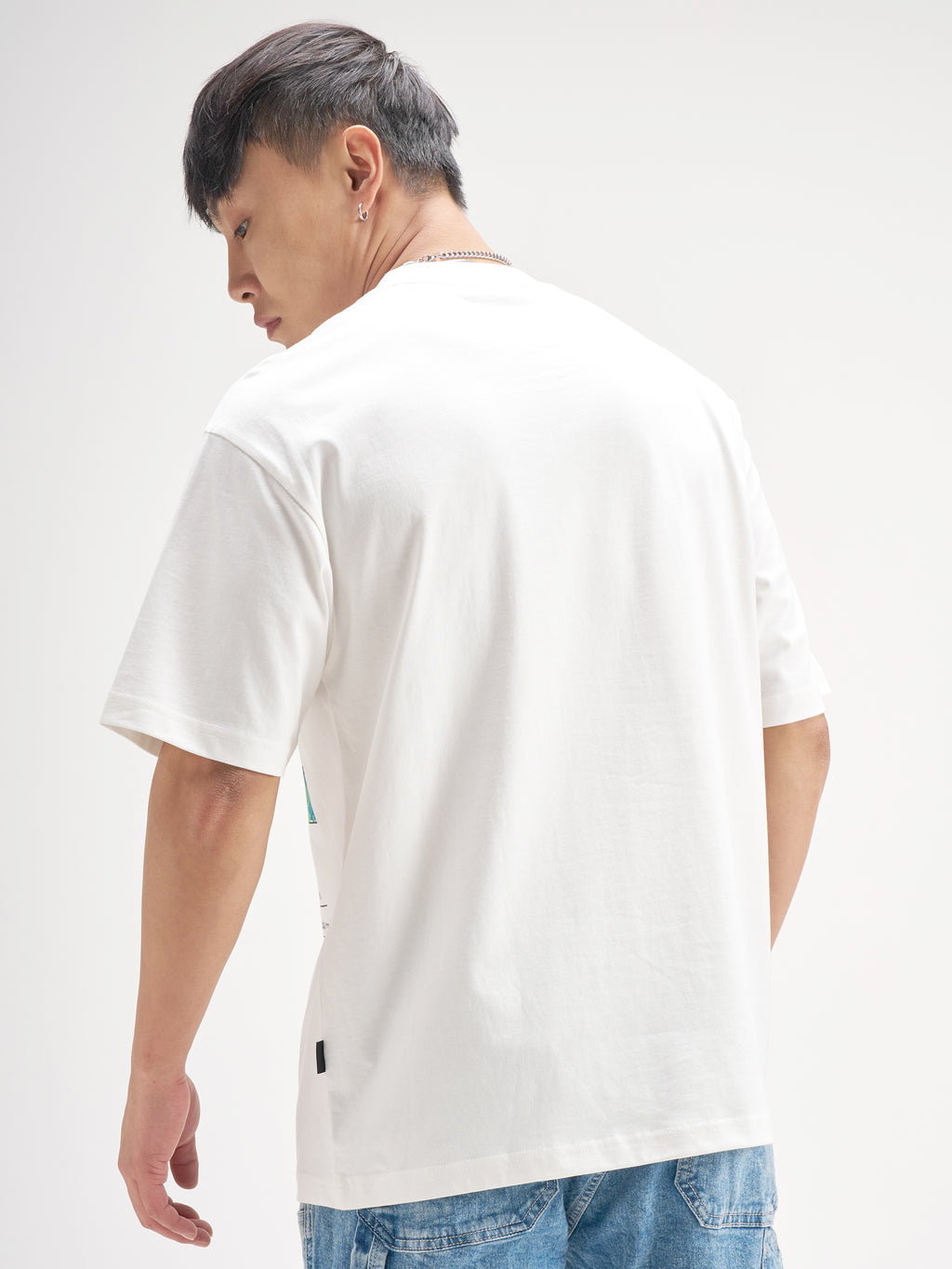 Highlander Men White Printed Round Neck T-Shirt - White - Image 3