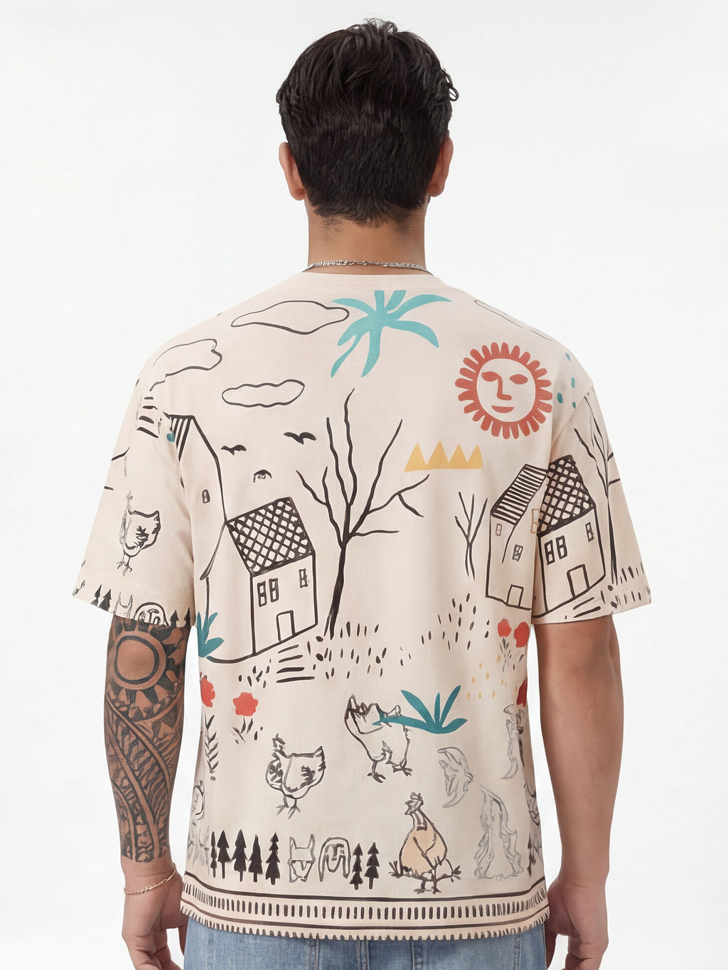 Highlander Men Off White Printed Round Neck T-Shirt - Off White - Image 6