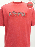 Highlander Men Red Applique Round Neck T-Shirt - Red - Image 1