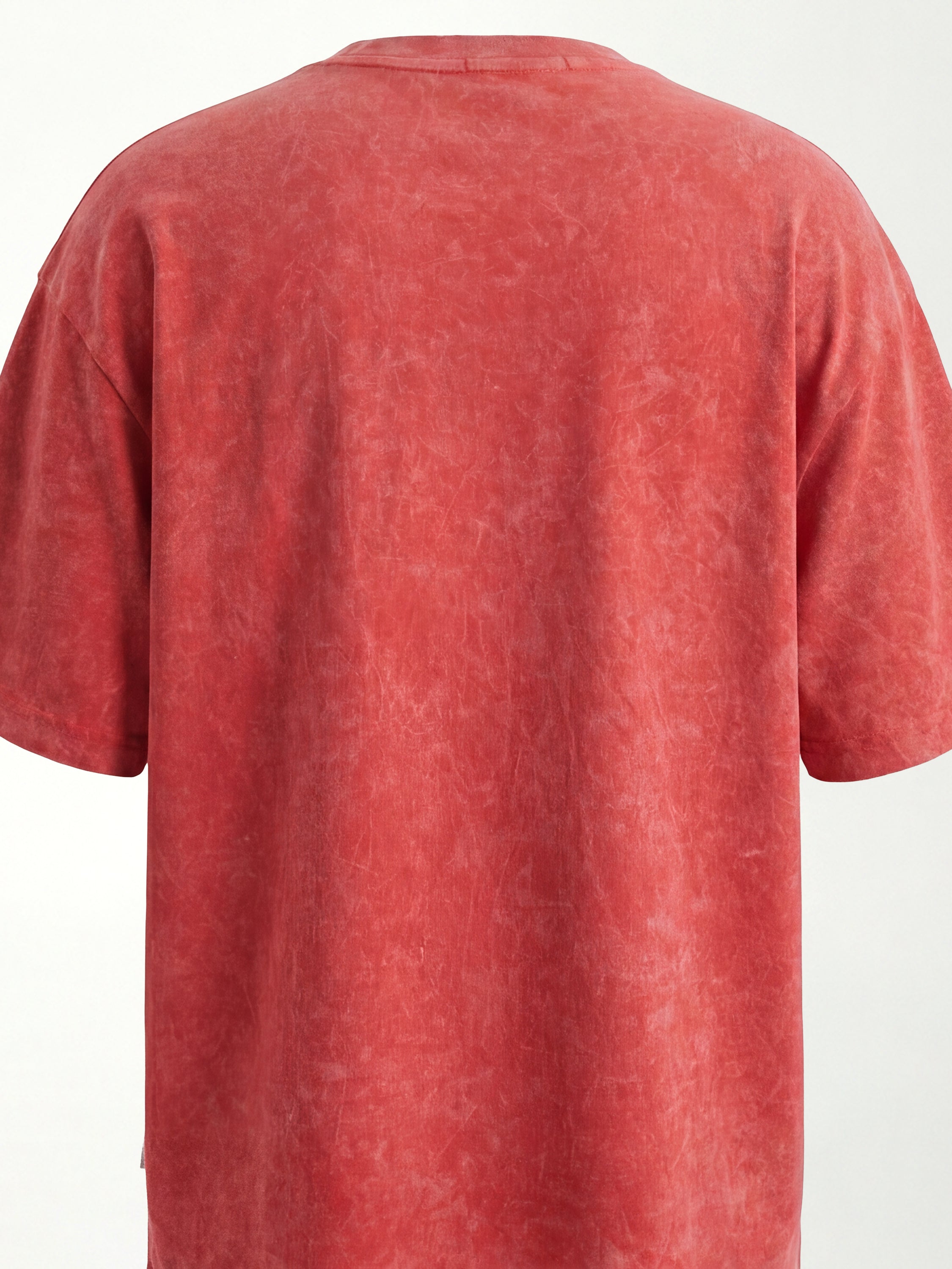 Highlander Men Red Applique Round Neck T-Shirt - Red - Image 2