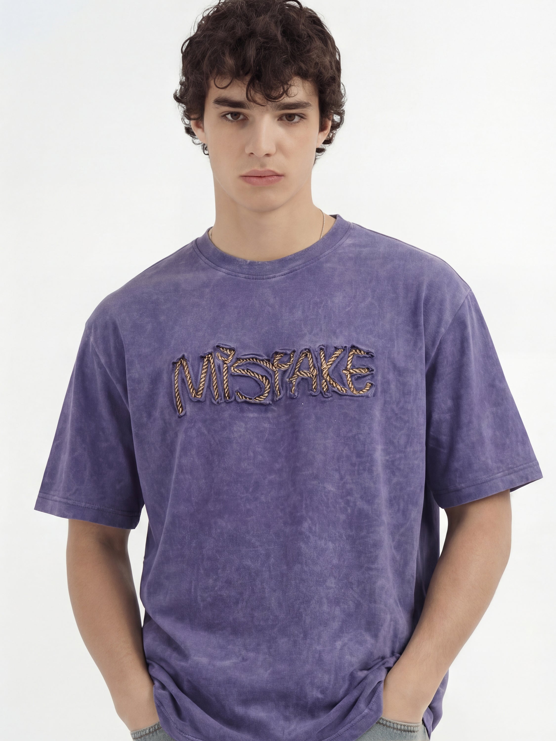 Highlander Men Blue Applique Round Neck T-Shirt - Blue - Image 3