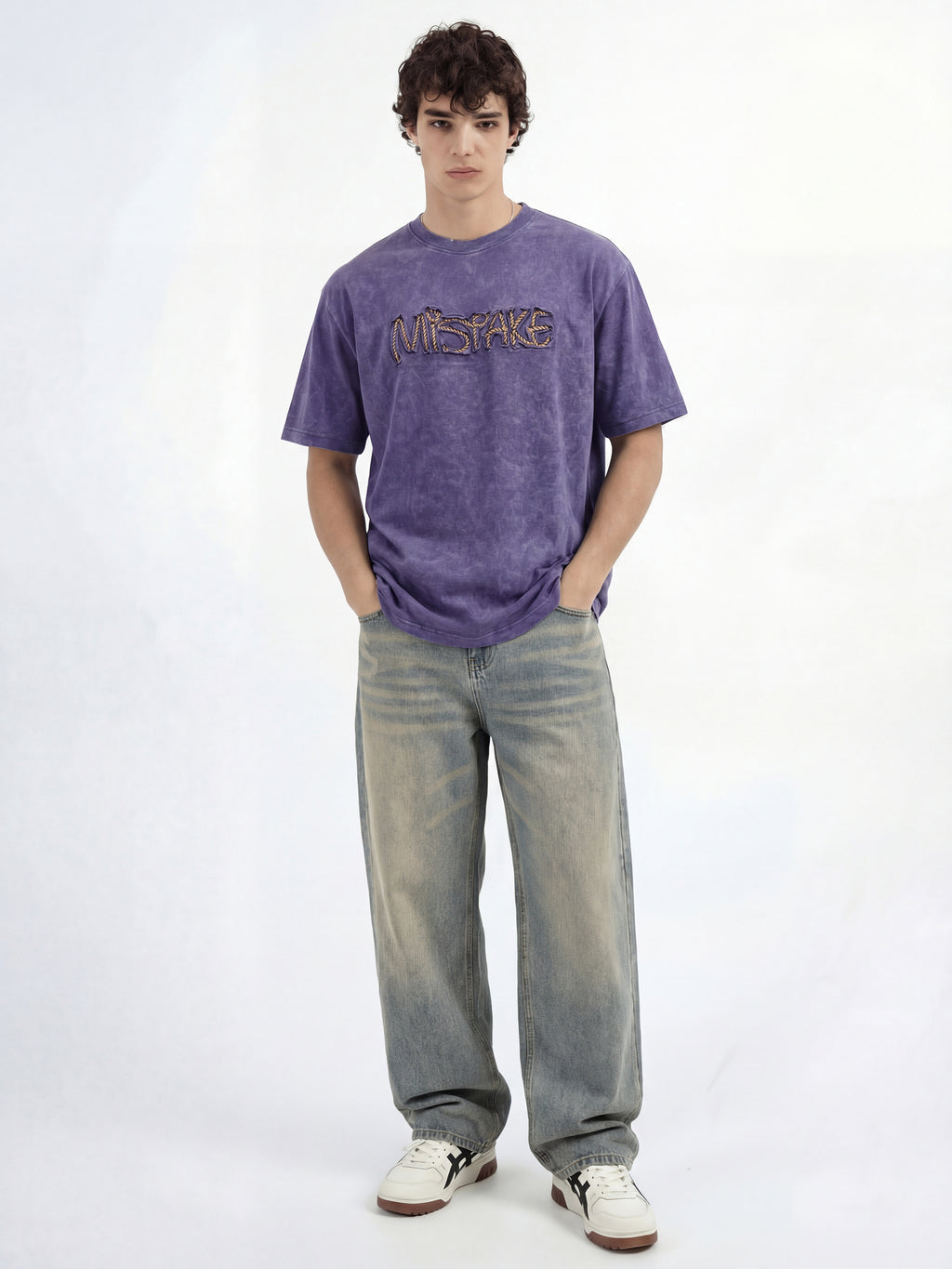 Highlander Men Blue Applique Round Neck T-Shirt - Blue - Image 4