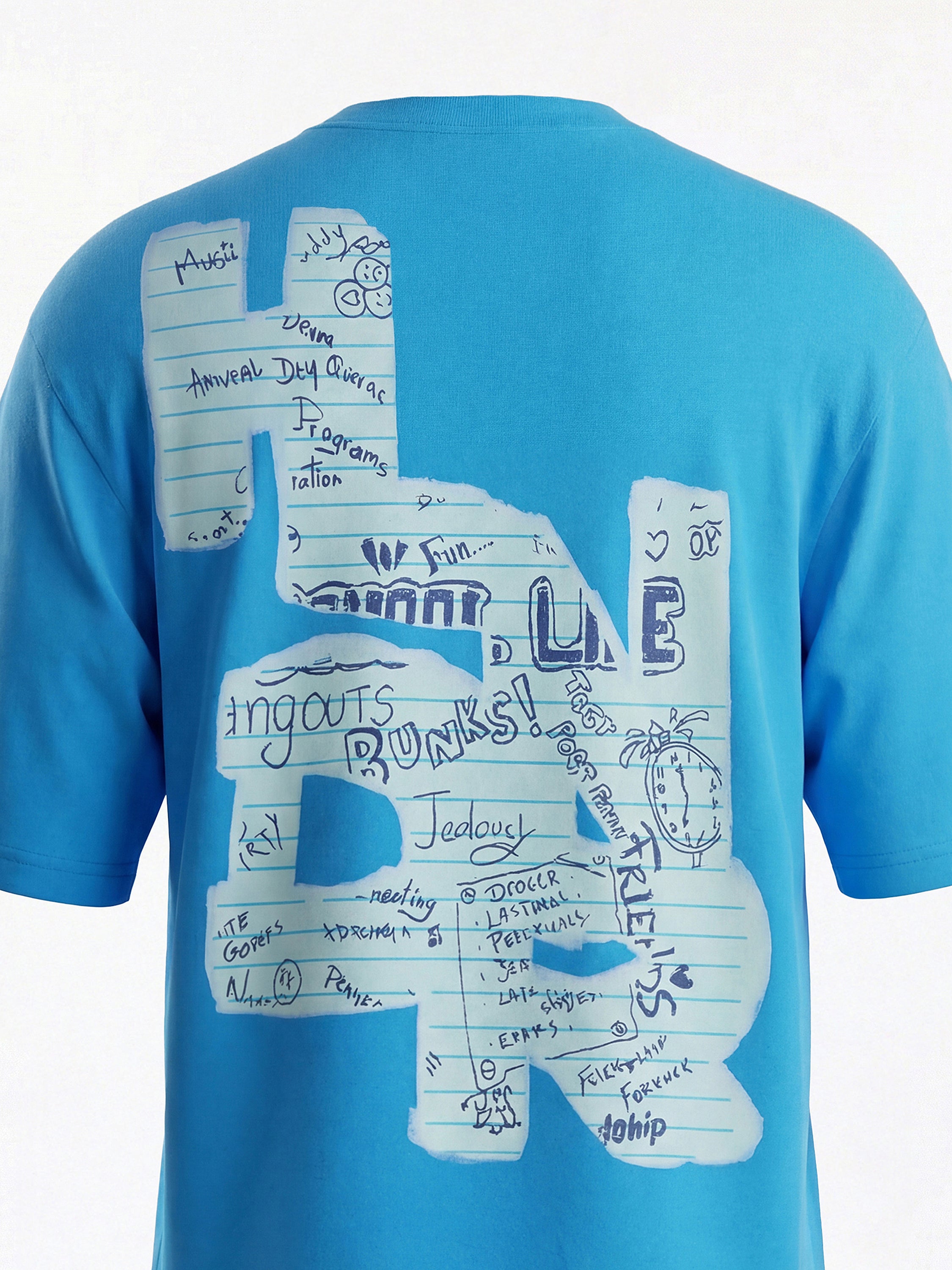 Highlander Men Blue Printed Round Neck T-Shirt - Blue - Image 1