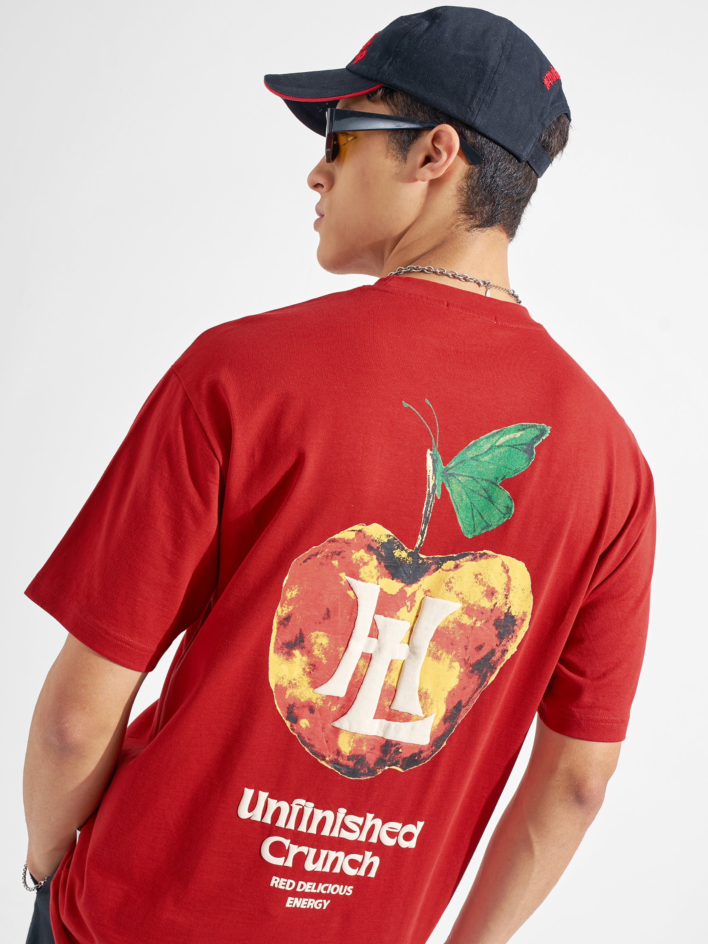 Highlander Men Red Printed Round Neck T-Shirt