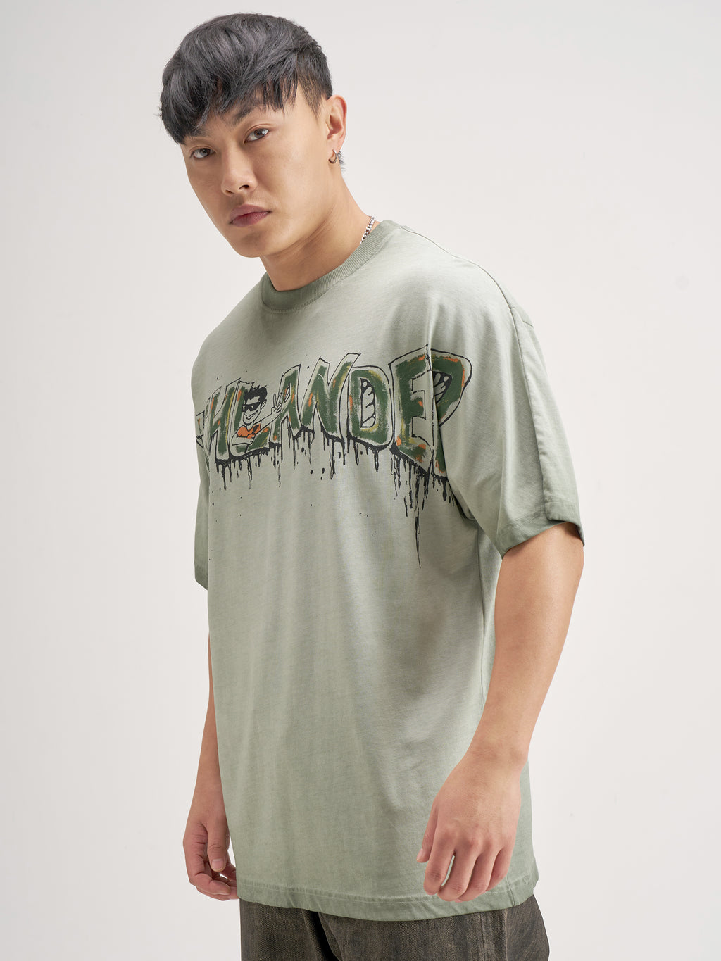 Highlander Men Olive Printed Round Neck T-Shirt - Olive - Image 4