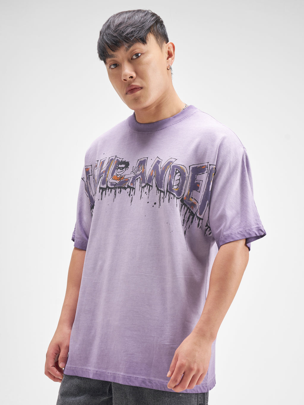 Highlander Men Purple Printed Round Neck T-Shirt - Purple - Image 4
