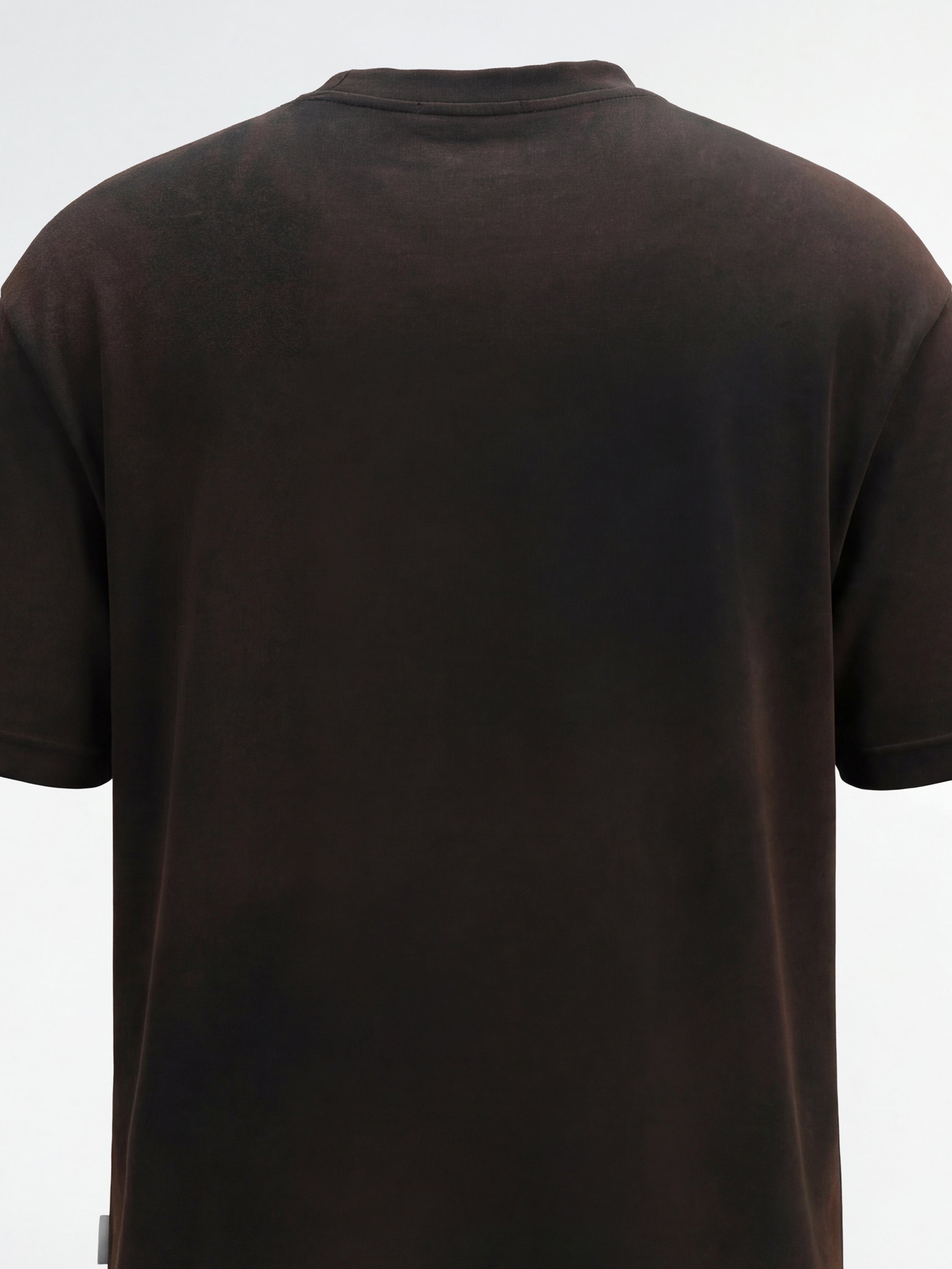 Highlander Men Brown Applique Round Neck T-Shirt - Brown - Image 3