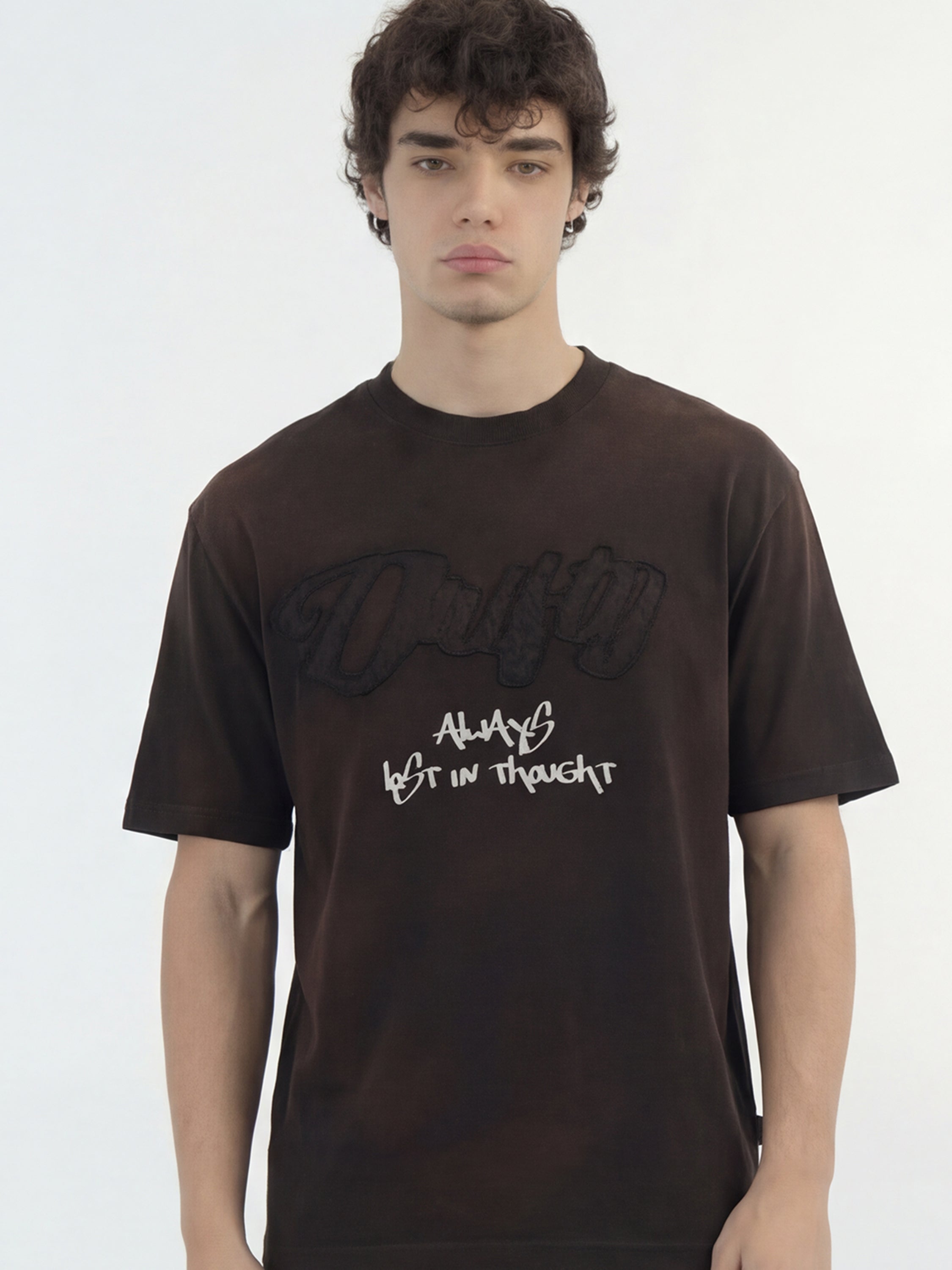 Highlander Men Brown Applique Round Neck T-Shirt - Brown - Image 4