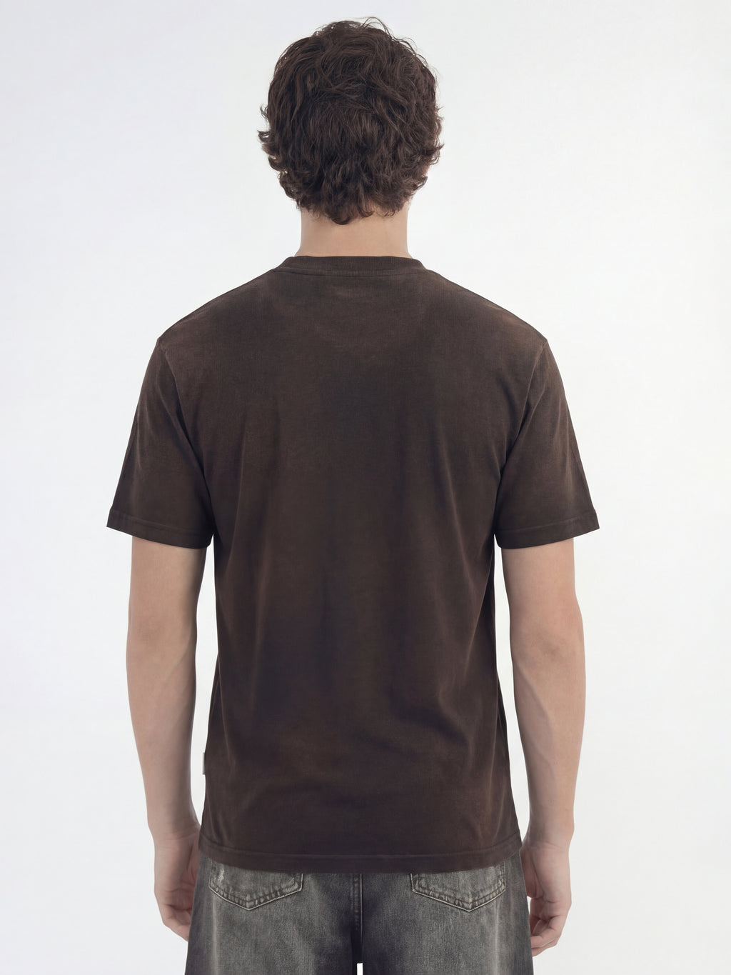 Highlander Men Brown Applique Round Neck T-Shirt - Brown - Image 6