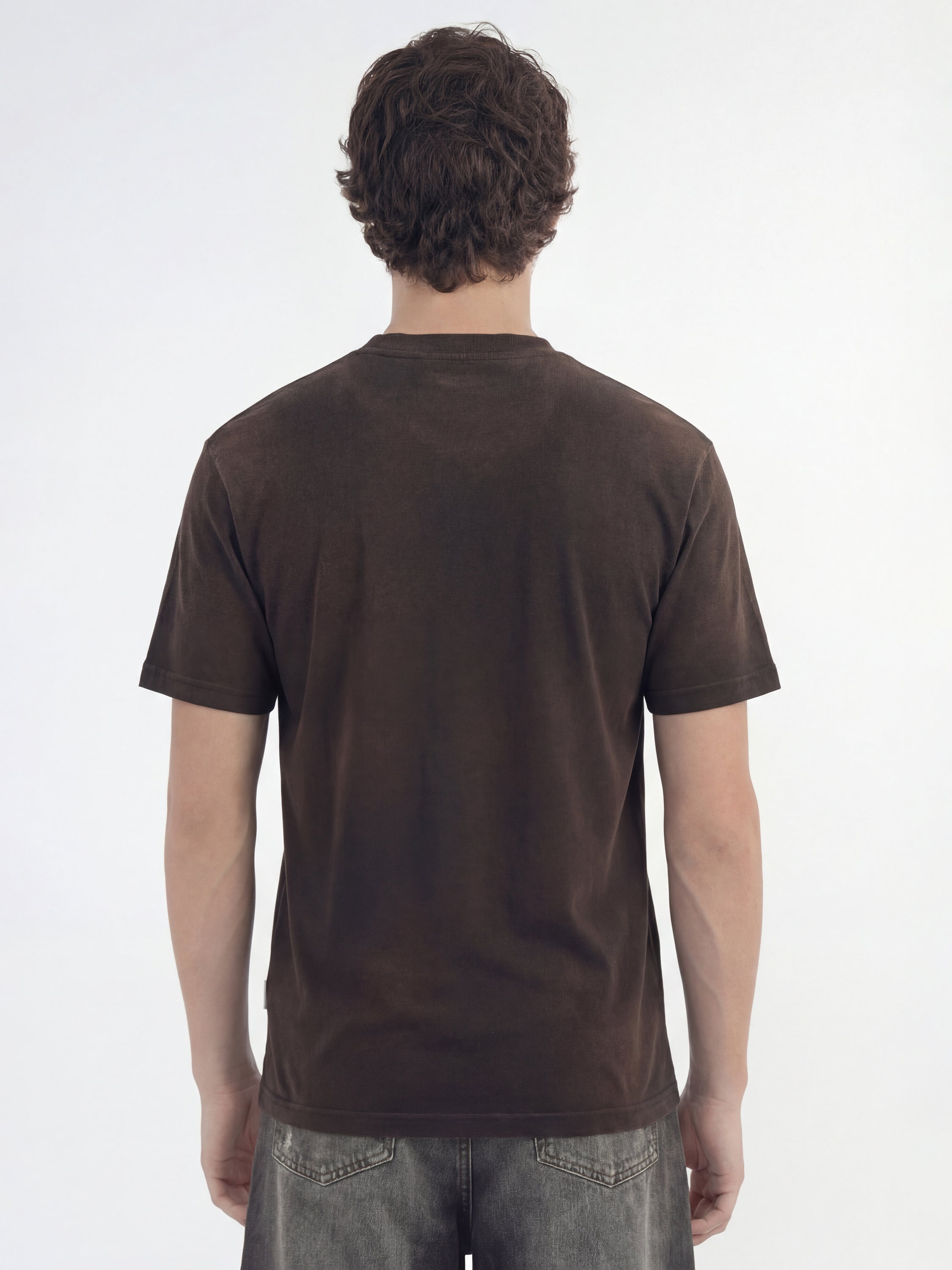 Highlander Men Brown Applique Round Neck T-Shirt - Brown - Image 6