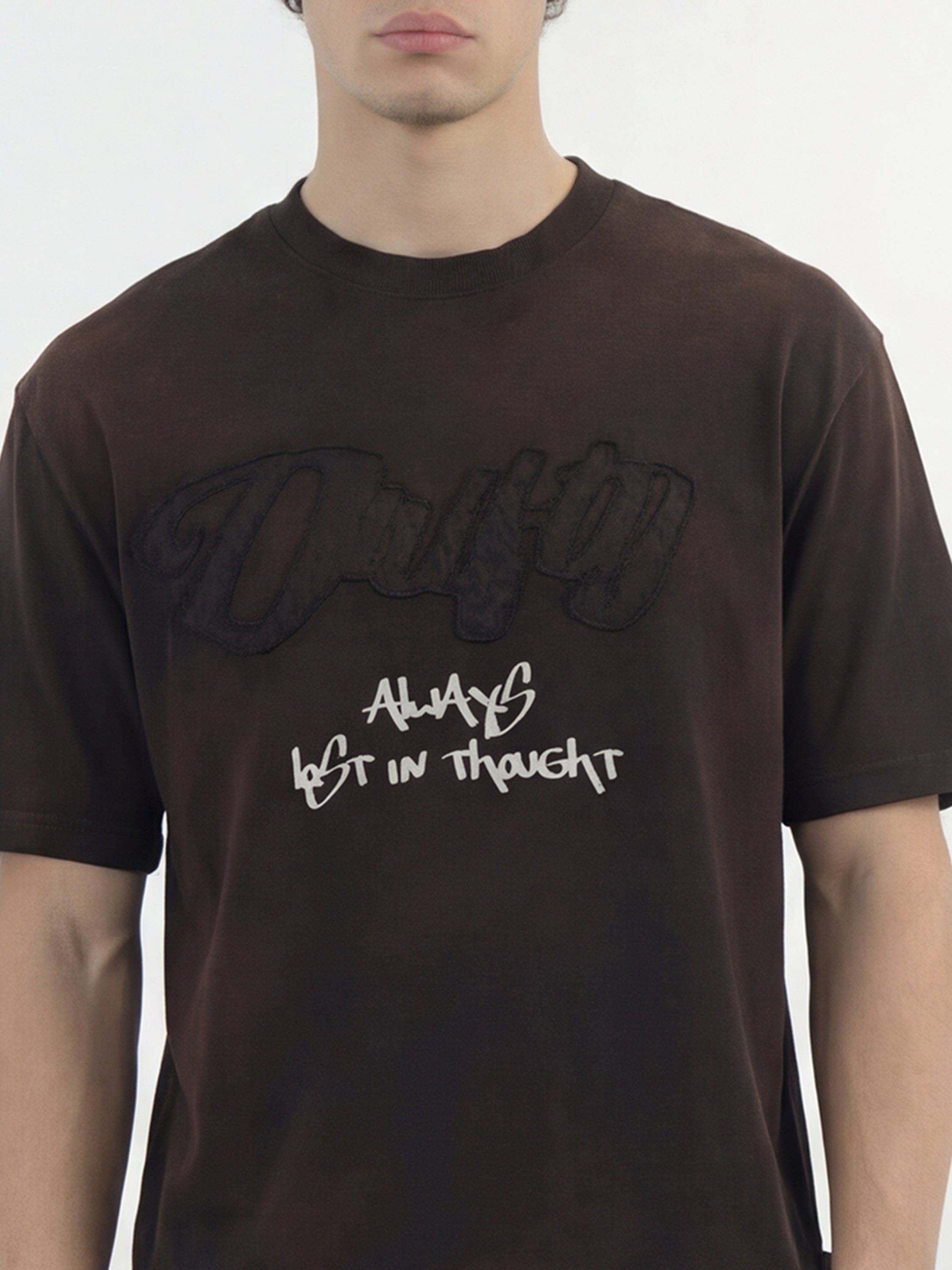 Highlander Men Brown Applique Round Neck T-Shirt - Brown - Image 7